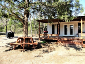 10.4 Acres with 1 bedroom, 1 bath cabin with covered porch.